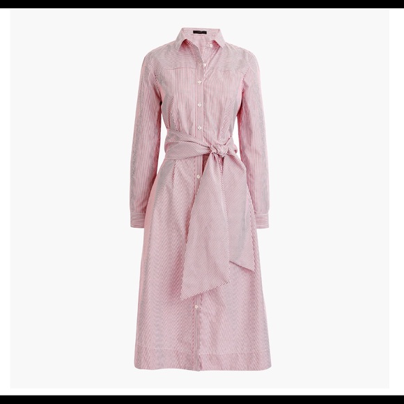 JCrew Tie Waist Shirt Dress Size 4 - Picture 1 of 4